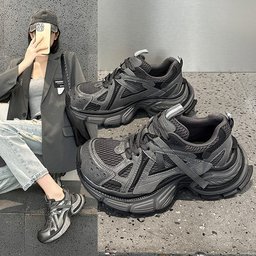 情侣款老爹鞋女2026春秋季网红新款轻便透气男女款户外运动休闲鞋