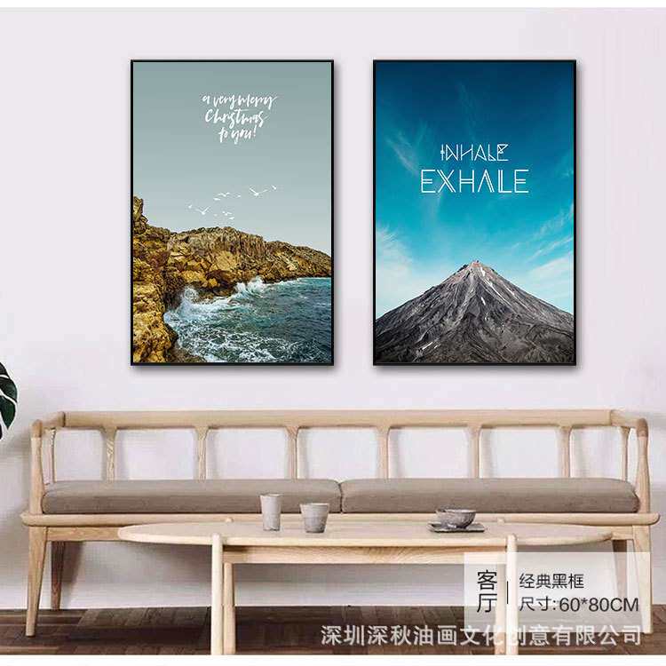 工程样板房学生公寓油挂画现代简约装饰画 油画壁画家居极简