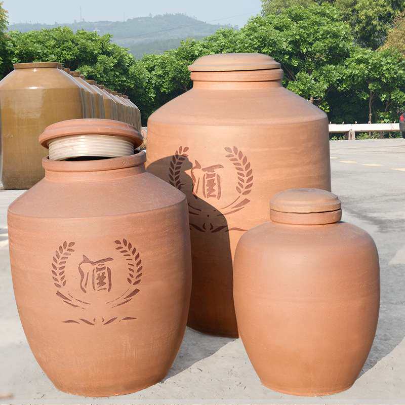 酵素密封罐四川粗陶土陶泡酒坛子藏酒储酒缸100斤窖藏