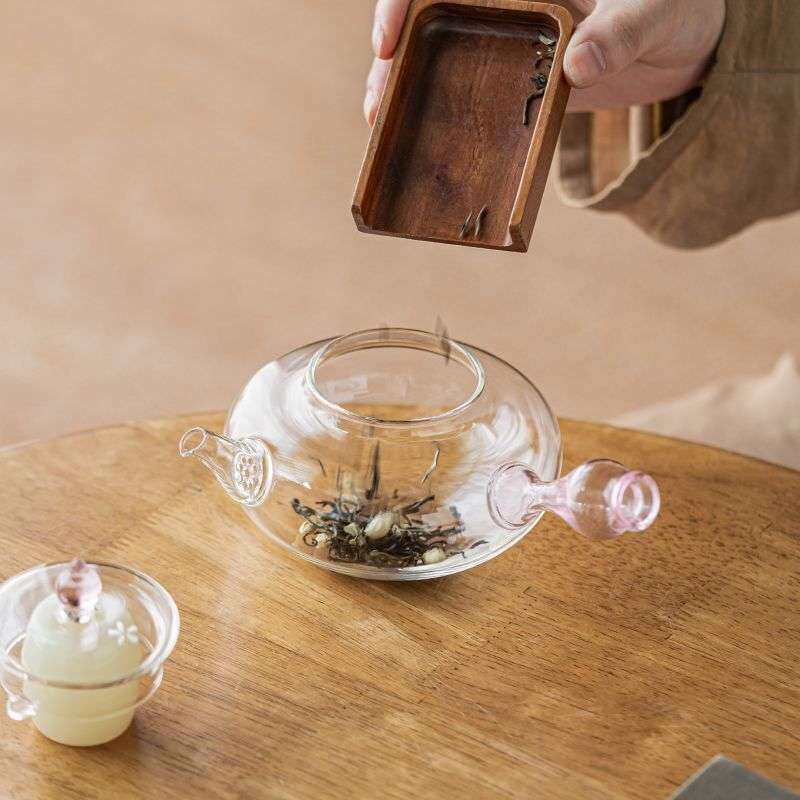 高档高硼硅玻璃侧把泡茶壶中式花茶煮茶器茶水壶家用大号单壶