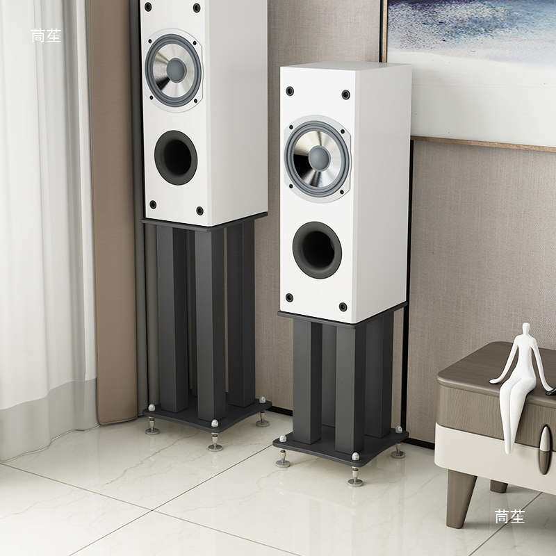 位桥音箱支架全金属脚架音响落地书架家用避震铁支架脚钉