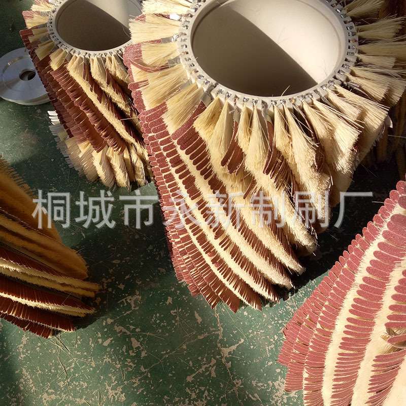 抛光打磨剑麻毛刷辊木工机械配件剑麻毛刷轮砂带砂纸剑麻辊刷厂家
