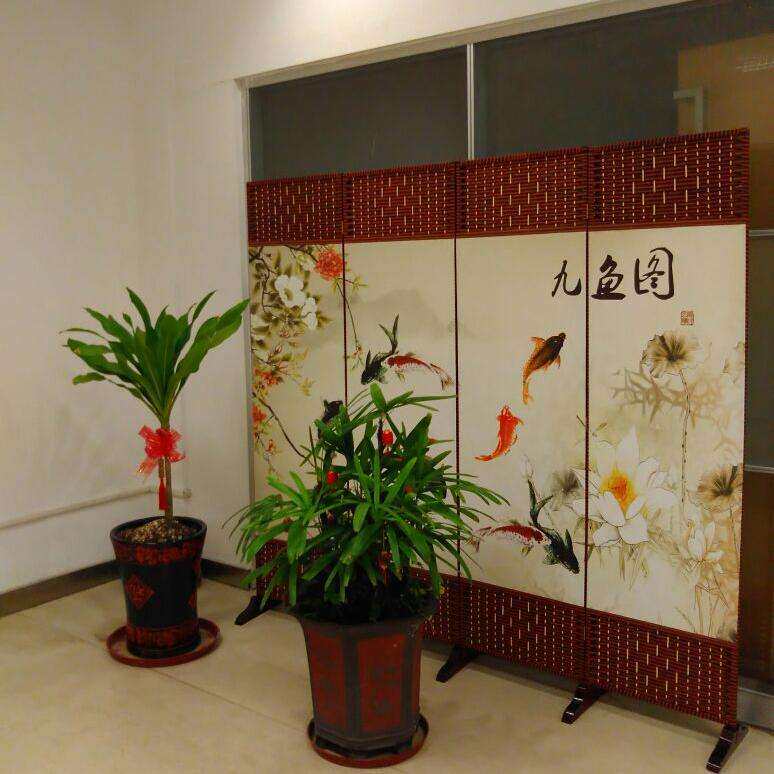 简约中式屏风隔断墙折屏客厅卧室遮挡简约现代折叠移动家用带底座