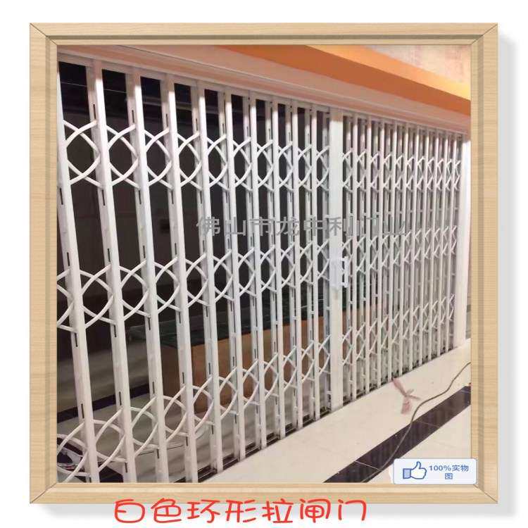 白色不锈钢拉闸门 防盗推拉门 拉闸防盗网 不锈钢门厂 优质防盗门