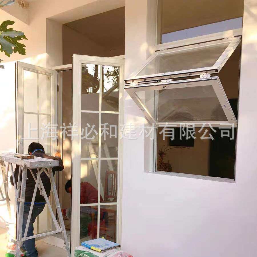 电动支杆门窗上推折叠窗铝合金配液压助力杆上叠窗电动上折窗