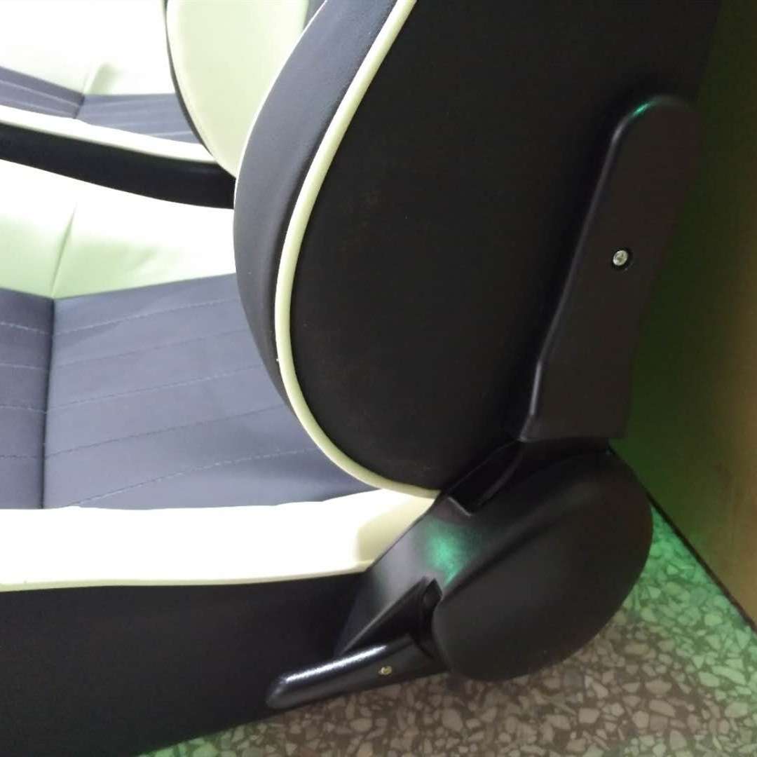 厂家销售汽车座椅改装双调角器双滑道赛车椅白色PVC座椅黑色红色