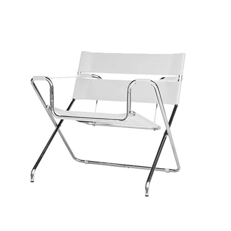 Wassily folding Chair 瓦西里椅折叠设计师不锈钢皮艺休闲躺椅