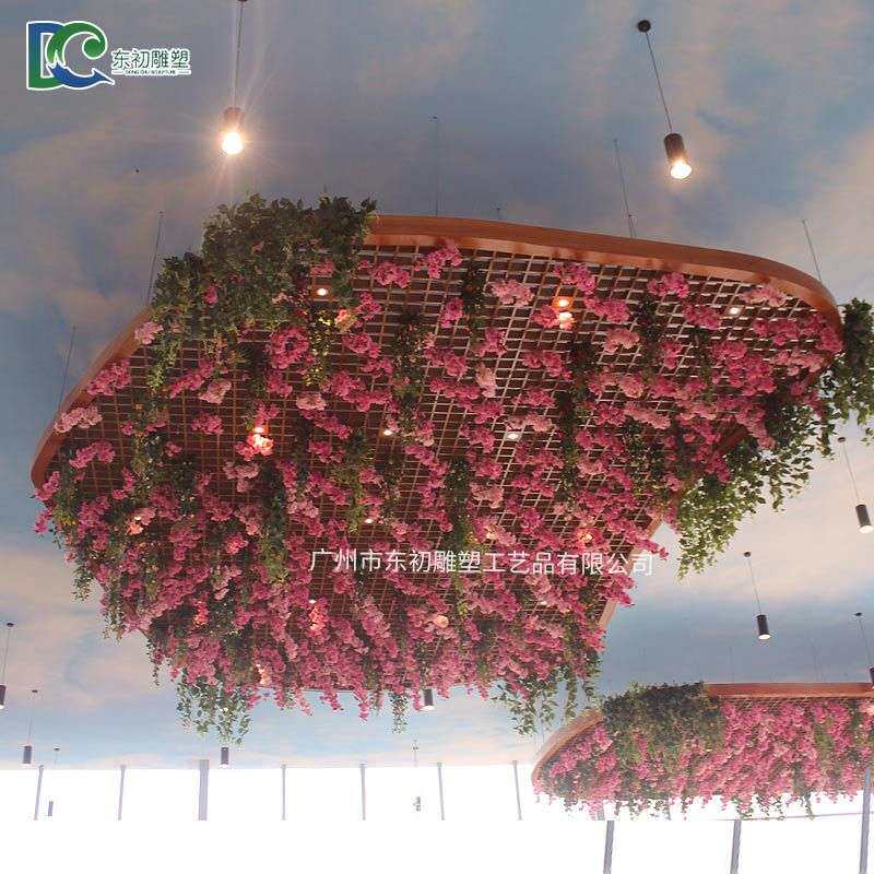 商场大楼室外植物墙装饰 人造假草坪绿植墙面配材 绿化墙挂饰