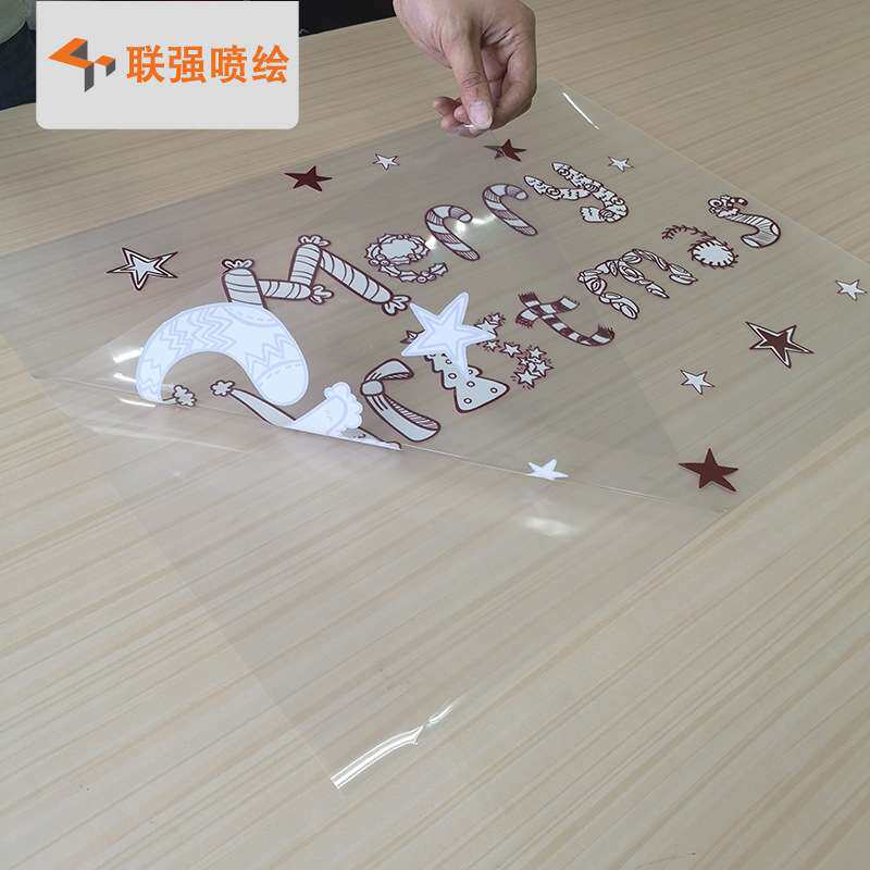 深圳厂家制作UV超透 玻璃贴纸 橱窗透明贴纸双面图案
