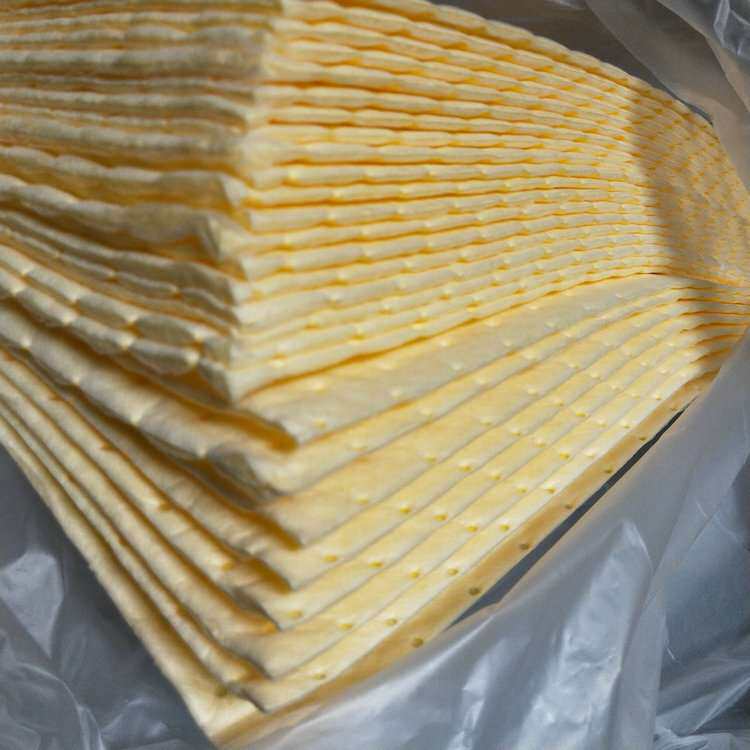 工业吸油棉吸油毡化学品PP吸附棉船用工业过滤棉片复合压点吸油