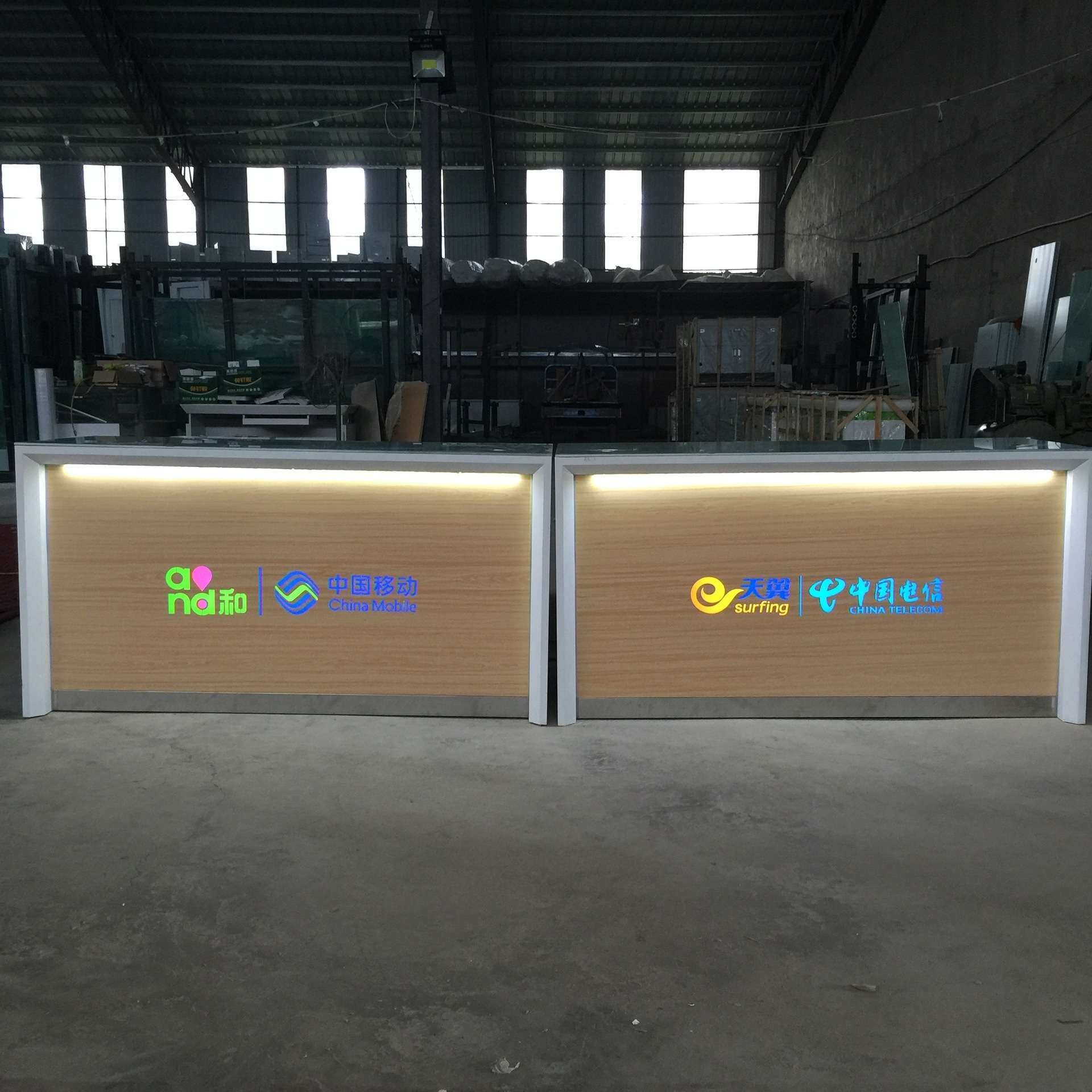 移动营业厅手机展柜前台收银业务办理咨询桌柜台受理台厂家