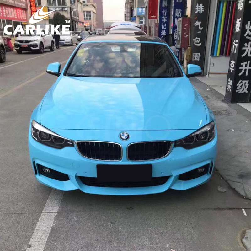 三层超亮改色膜 亮面整车改装贴膜 光面全车身改色贴膜超亮低粘膜