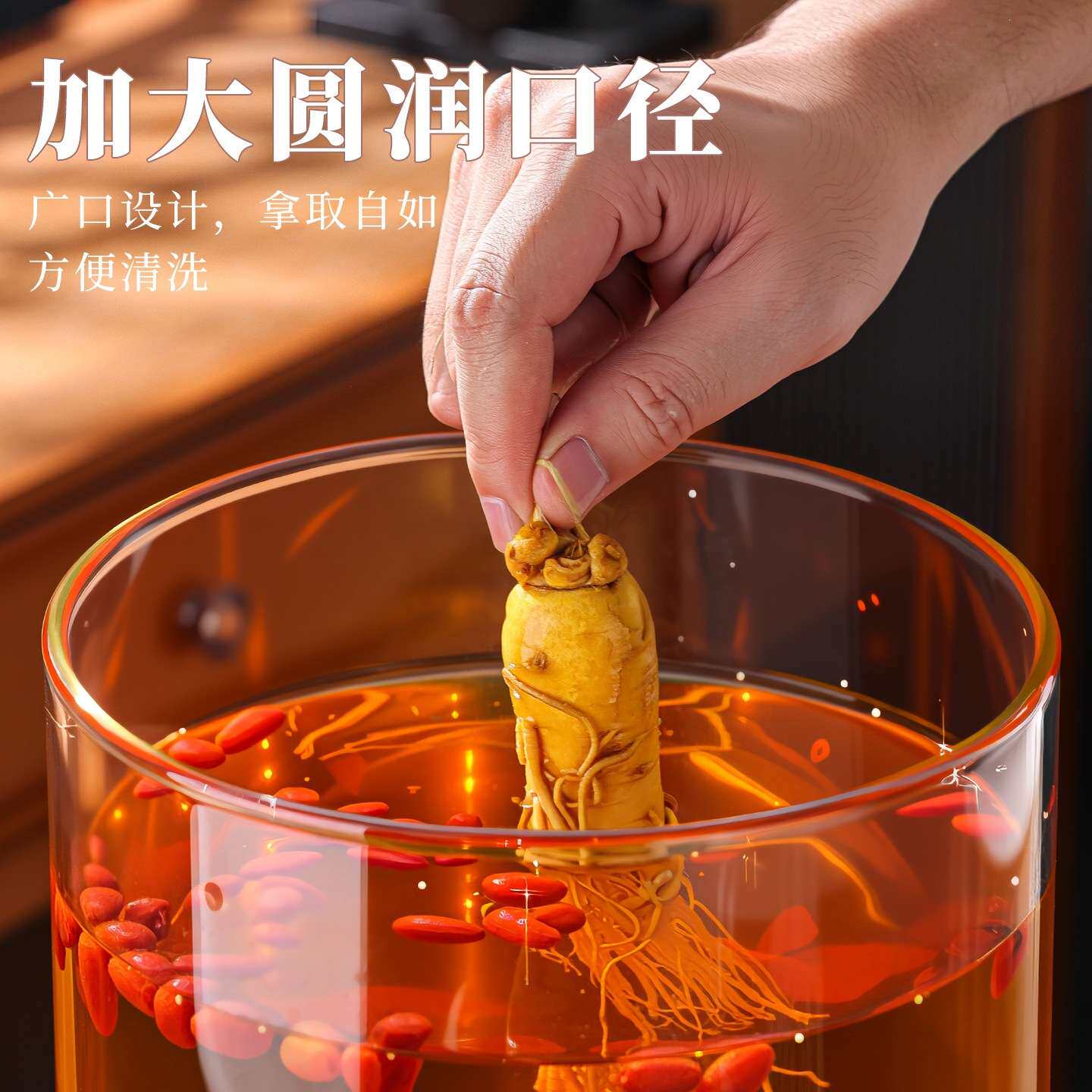 泡酒玻璃瓶鹿茸人参养生专用酒桶带龙头高档密封大容量酒坛酒罐子
