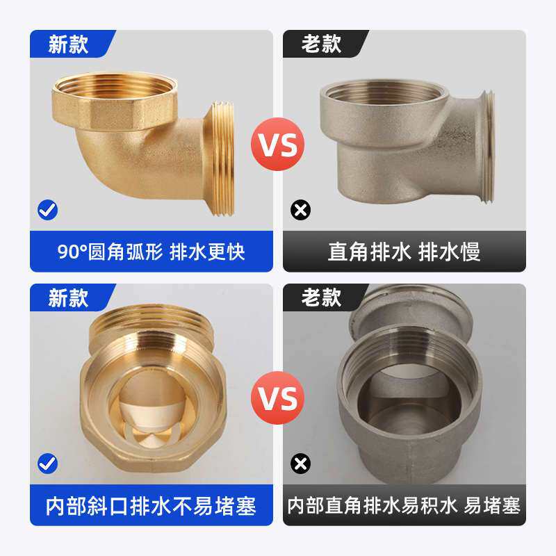 下水管空间侧排水水水槽配件烫盆洗碗池防节省不锈钢排下厨房洗菜