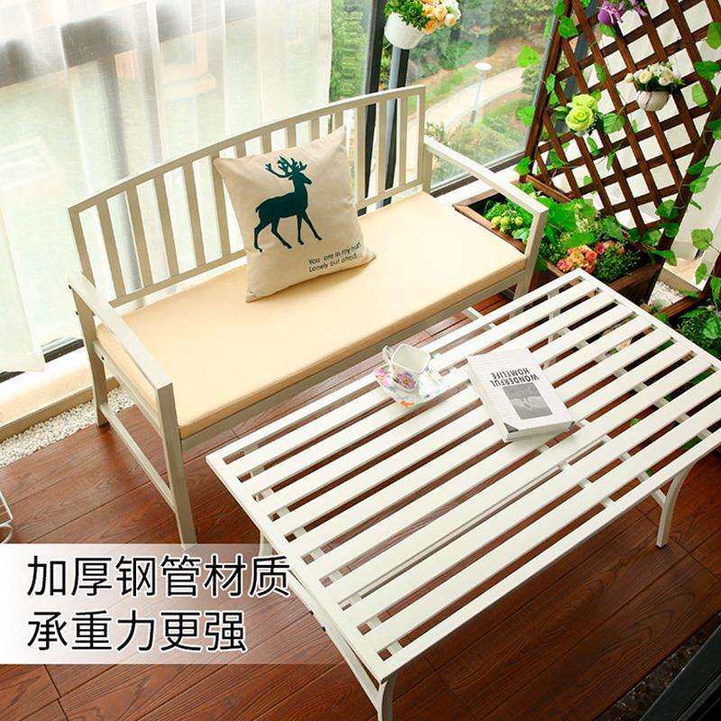 户外铁艺茶几桌子阳台茶几简约现代桌子客厅小户型创意长方形茶几