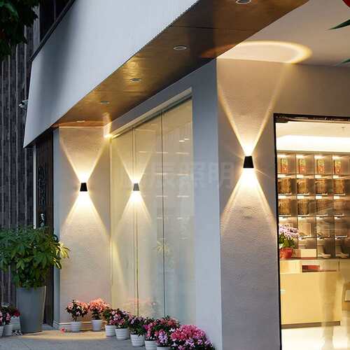 现代简约太阳能束光壁灯led户外公园庭院装饰照明高亮灯具