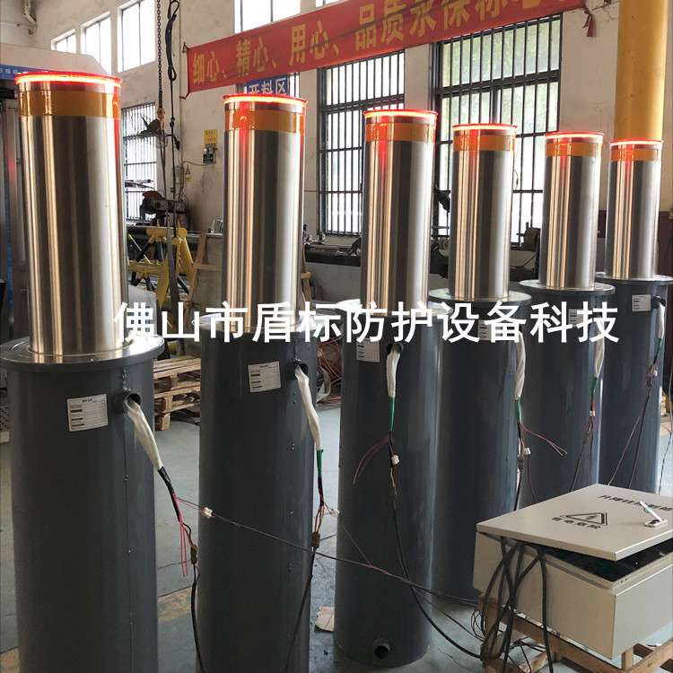 公园道路挡车柱路桩 气压式半自动升降路障路桩 车位可移动地锁
