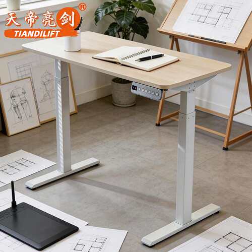 天帝电动升降桌智能电脑桌可升降电机电竞桌子家用办公书桌工作台