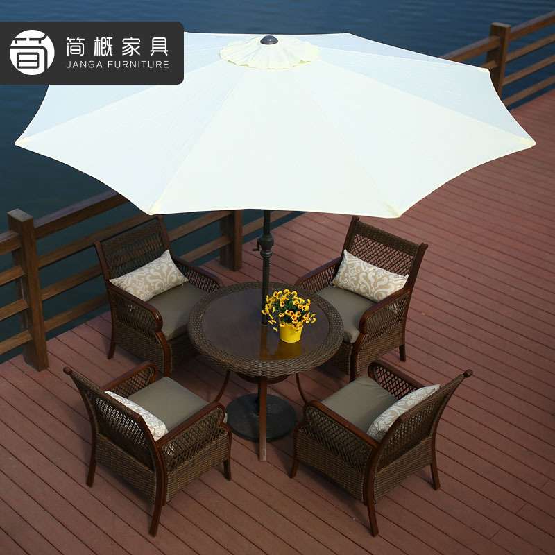 休闲藤桌椅户外庭院阳台酒店咖啡厅露台别墅花园藤编桌椅三五件套