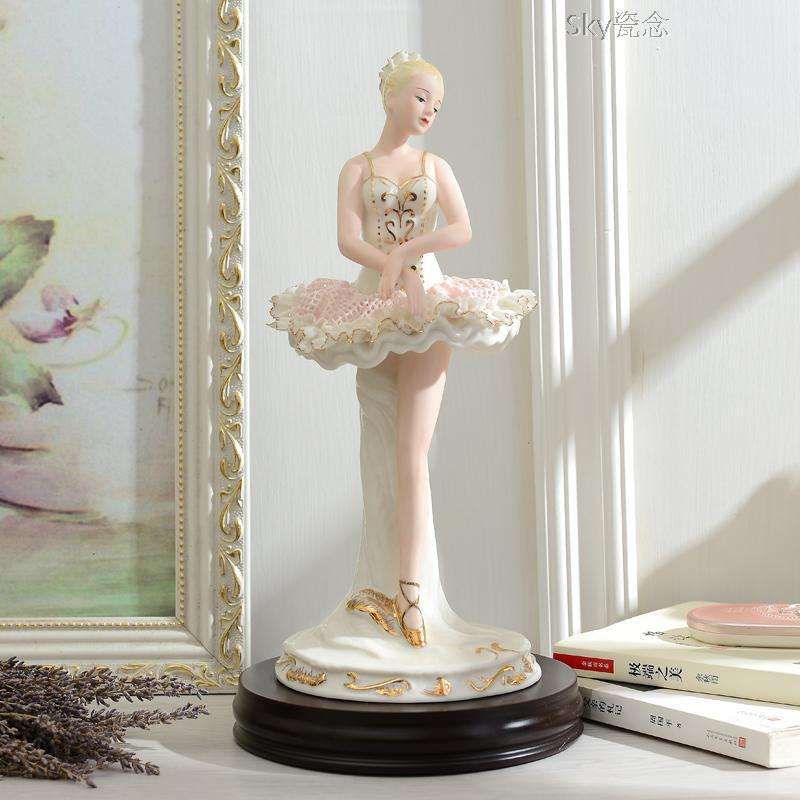 欧式陶瓷人物摆件美少女跳芭蕾舞女孩瓷偶高档工艺品创意奢华