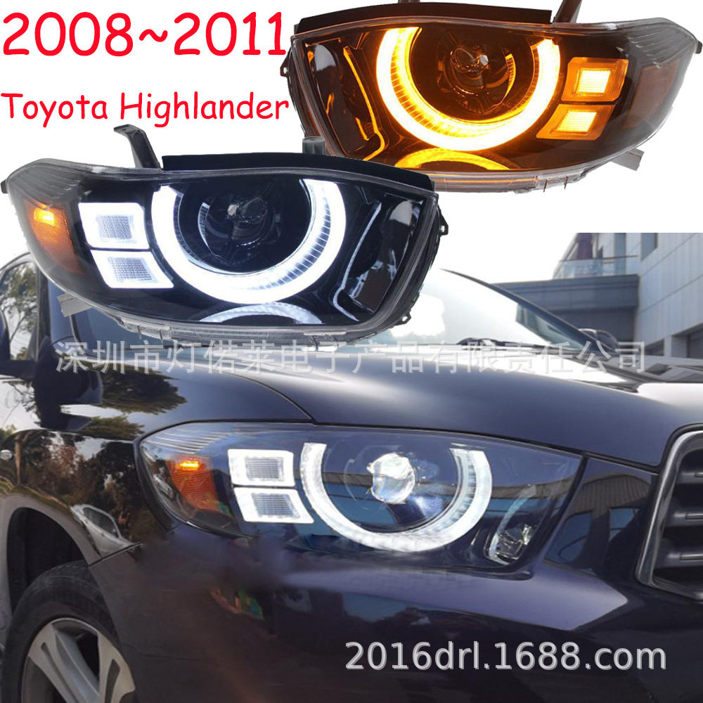 适用于丰田汉兰达大灯LED前照灯雾灯日行灯护杠警示灯2008~2011