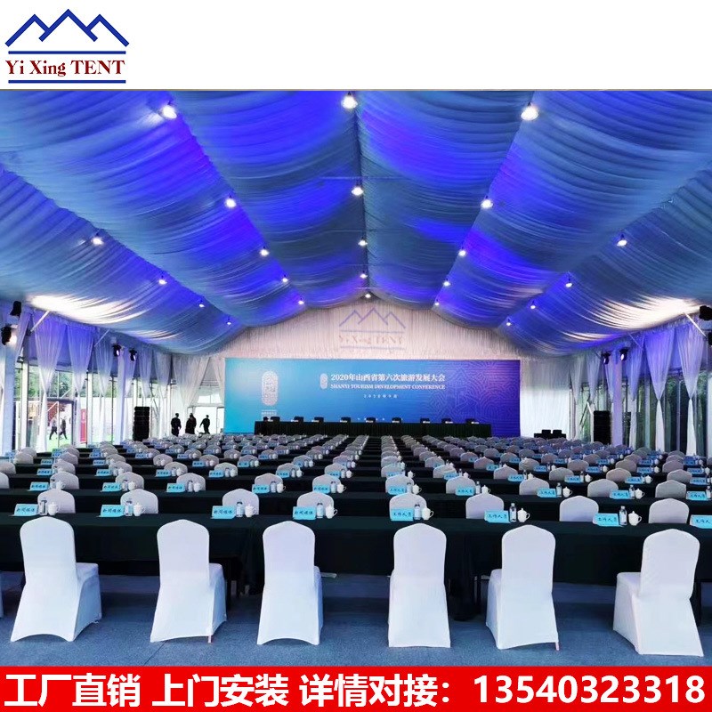 人字顶活动篷房 公司展会展览篷房E 零时建筑铝合金移动简易大棚