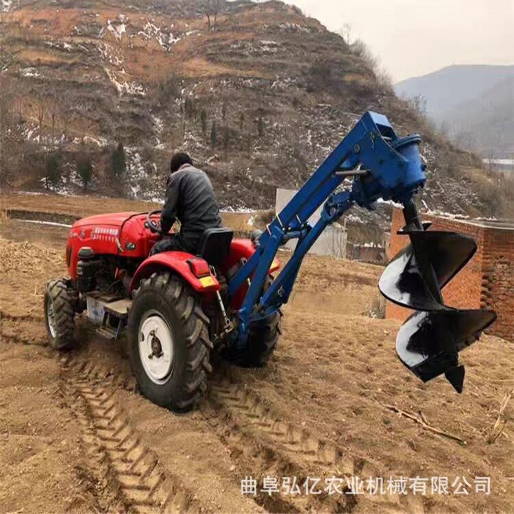 四轮牵引螺旋钻坑机旱地硬土