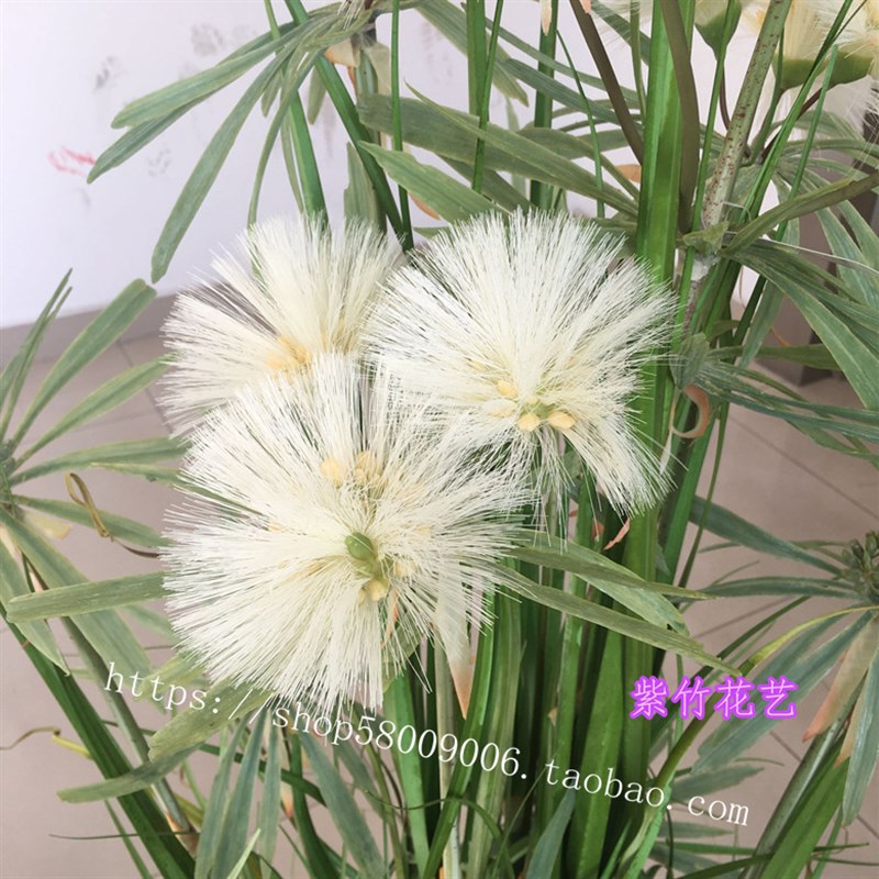 包仿真竹仙花草盆仿真合欢花/仿真竹仙花盆栽套装落地.田园假树仿