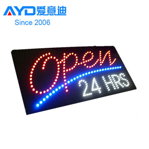 亚马逊商店30*60CM开放式发光字LED招牌门头招牌亚克力广告牌标识
