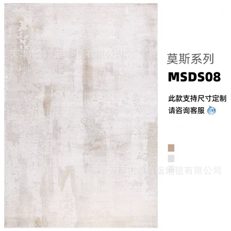 意式抑菌地毯客厅轻奢高级感环保B抽象简约沙发茶几垫家用卧室满