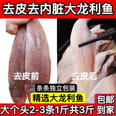 新鲜龙利鱼去皮去内脏舌头鱼舌鳎鱼深海鱼宝宝可辅餐食非巴沙鱼