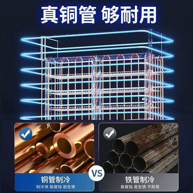 饮料冷藏保鲜柜网红柜酒水展示柜啤酒柜酒吧三门冰柜商用冰箱冰柜