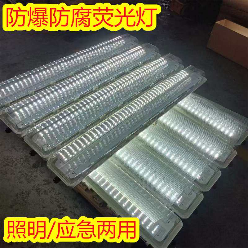 双管防爆防腐全塑荧光灯两用型2*18Wled防爆应急荧光灯化工照明