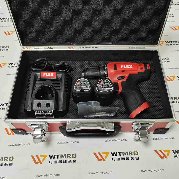 FLEX 电动手电钻 双速10.8V 2.0AH电池 铝箱套装 现货秒发