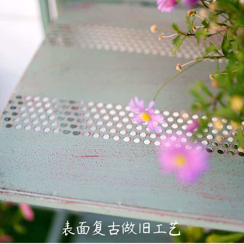 铁艺做旧花架子置物架一件起批简约阳台多肉花盆架落地陈列展示架