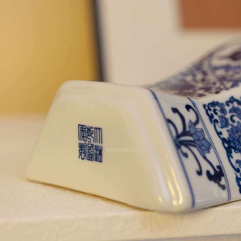 景德镇新中式陶瓷壁挂花瓶墙面装饰过道壁挂件酒店走廊墙壁挂饰