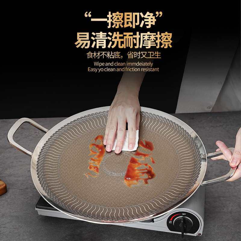 德国316不锈钢不粘烤肉盘户外烧烤盘多功能韩式铁板烧电磁炉家用