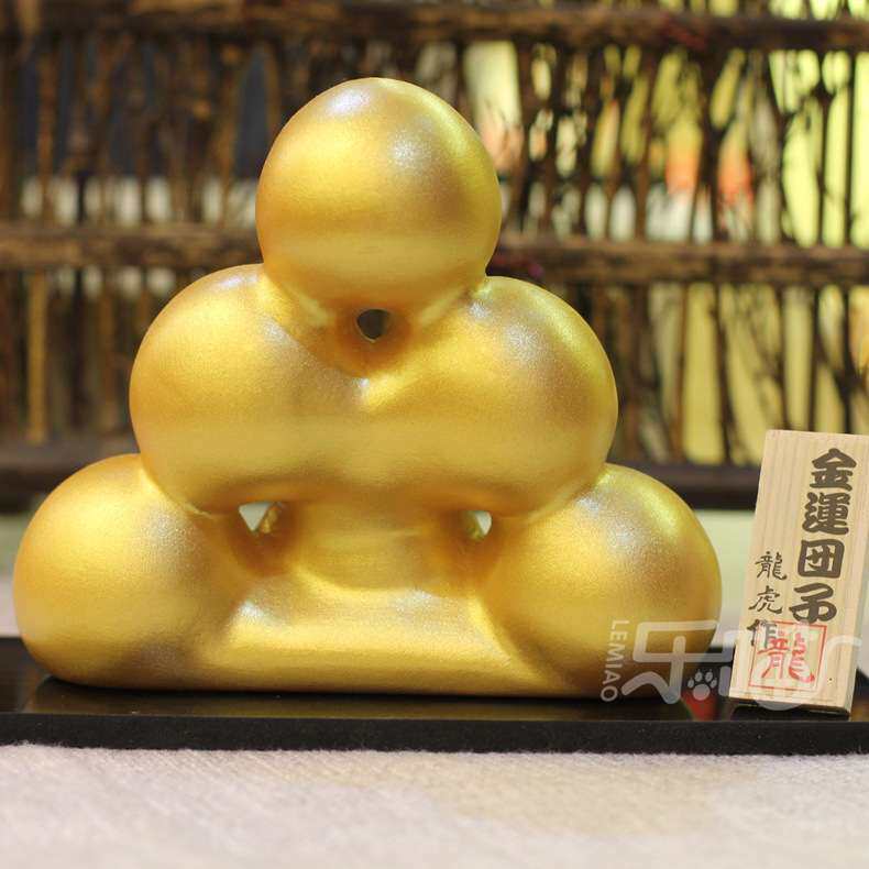 乐喵进口龙虎作陶瓷招财猫达摩金色店铺手工艺品摆件家居装饰