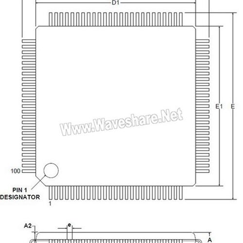 QFP100 TQFP100 IC51-1004-809 通用测试座 带排针 引脚间距0.5mm