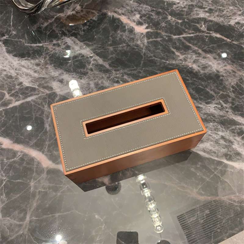 爱玛橙抽纸盒餐客厅家用酒店皮革纸巾盒现代简约办公商用纸抽盒