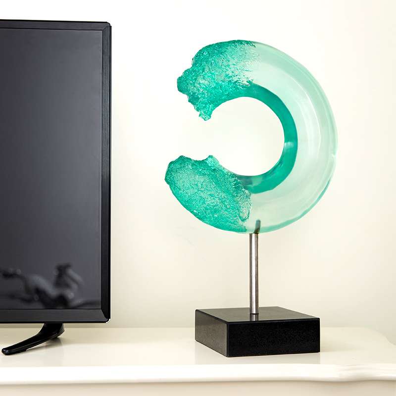 北欧现代简约透明抽象桌面摆件客厅玄关书房艺术摆设工艺品装饰品