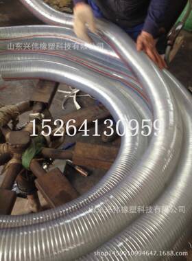 125mm-200mmPVC耐寒防冻透明钢丝管5寸6寸8寸输水输油用钢丝软管