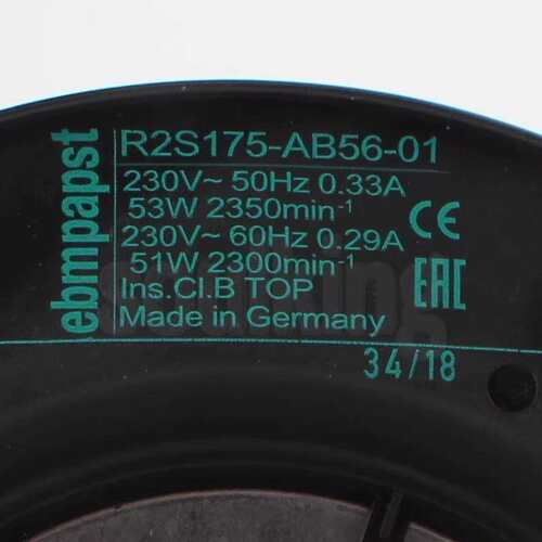 R2S175-AB56-01 230V 0.33A涡轮离心散热风机