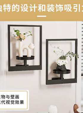 亚马逊铁制壁挂式室内专用花架置物架客厅卧室植物架墙上画框花架