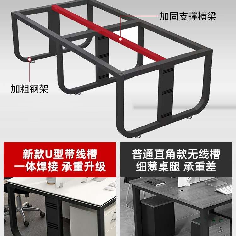 办公桌椅组合员工现代屏风工作位4人6人多人公工司位办公室职员桌
