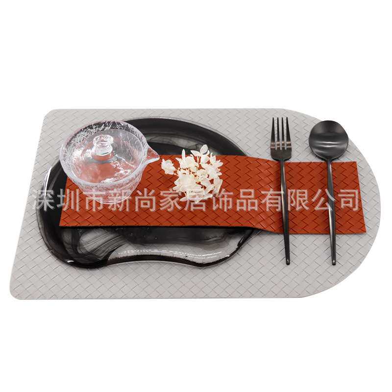 新中式创意摆件家居装饰品餐厅餐桌摆件设计师轻奢摆设样板房餐盘