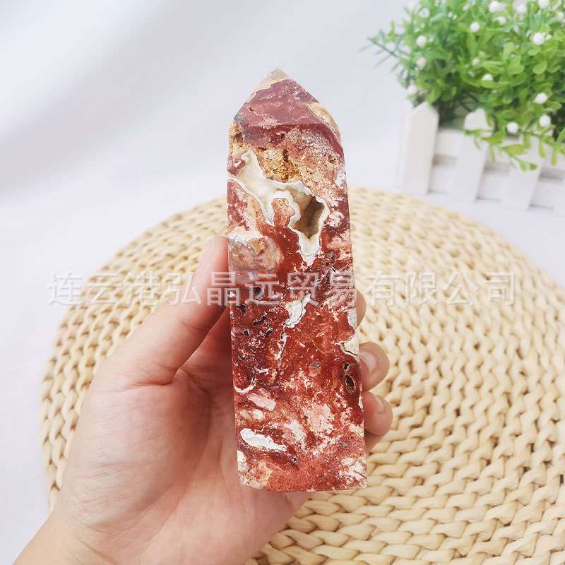 弘晶远水晶 天然疯狂玛瑙水晶柱墨西哥玛瑙大水晶柱带晶洞跨境