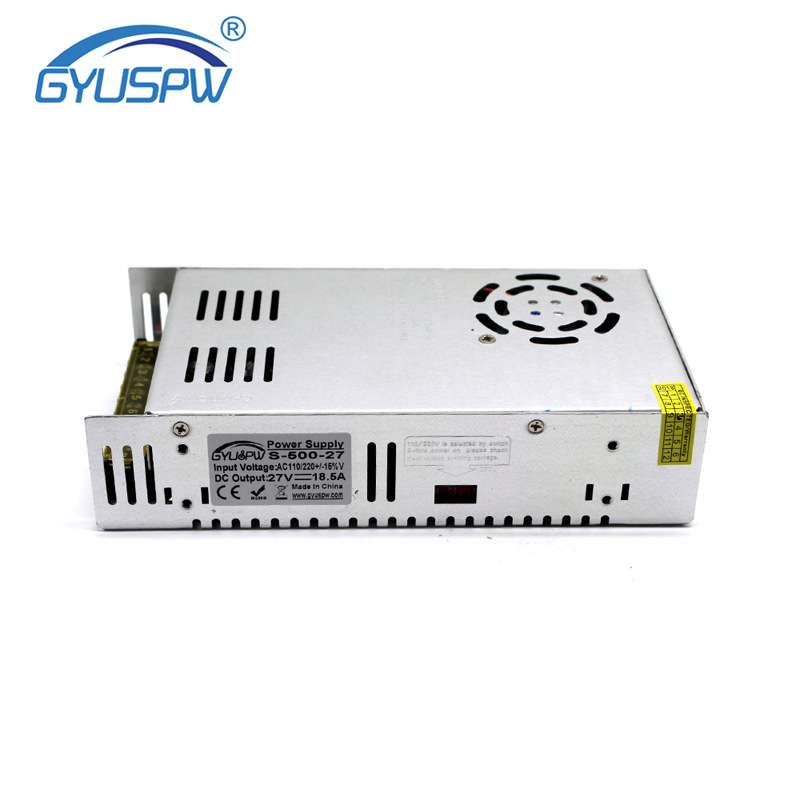 厂家直销铝壳开关电源27V500W监控电源LED灯驱动电源直流稳压电源
