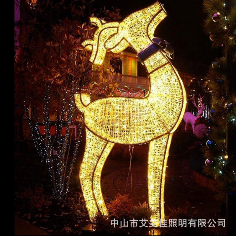 圣诞美陈装饰灯梅花鹿灯麋鹿