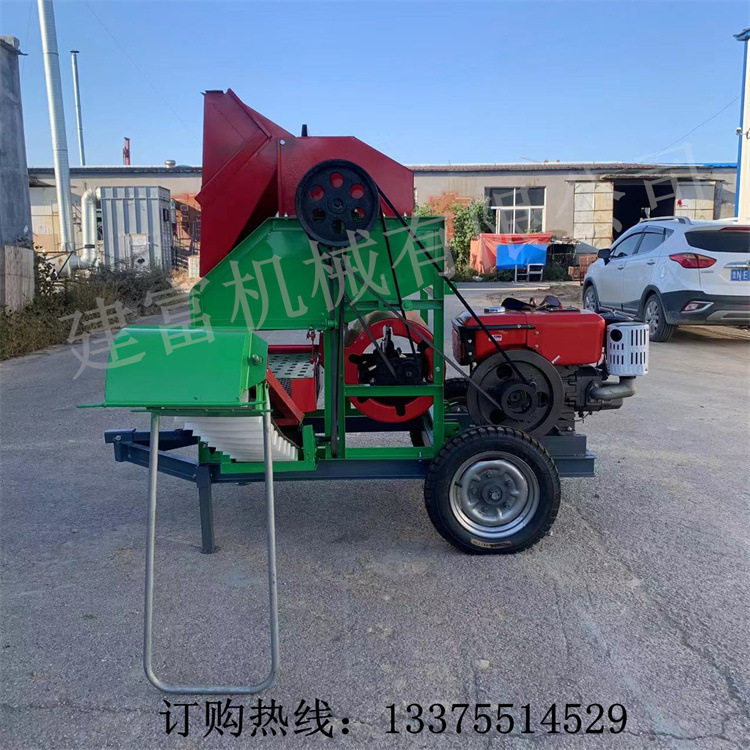 小型花生摘果机 柴油款动力 农用长果摘果的机器 自带装袋功能